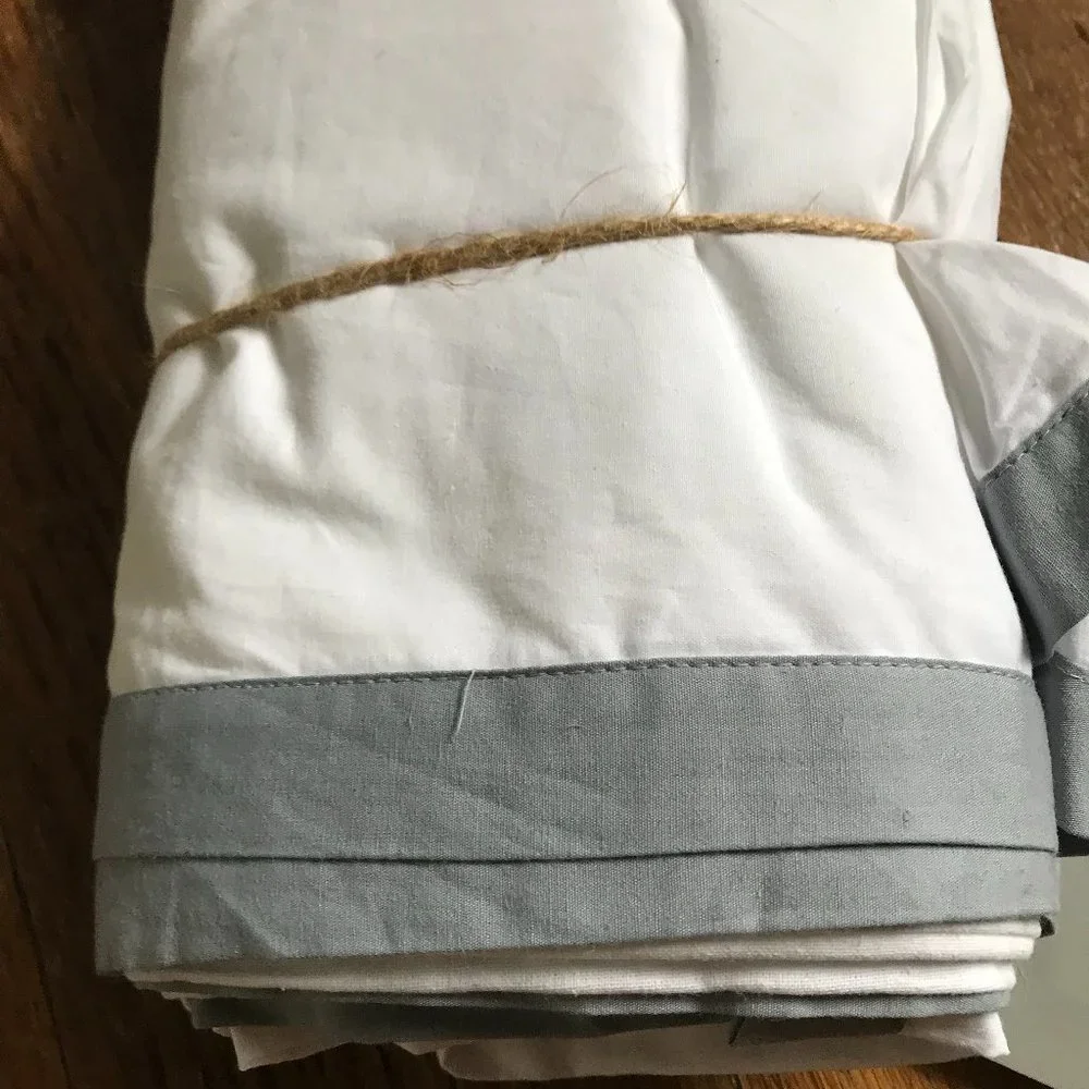 Restoration Hardware White and Blue Bedding